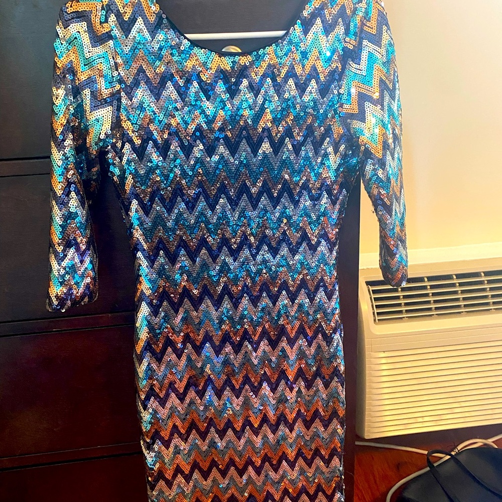 As U Wish Sequin Cocktail Dress, size small